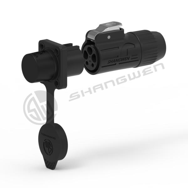 Industrial Outdoor Card Buckle 7-Core Waterproof IP67 Power Connector Plug Large Current 7 Pin Charging Connector Aviation Plug