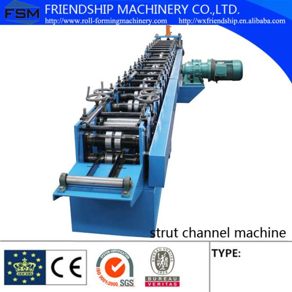 Solar Energy Rack Roll Forming Machine With Non Stop Punching System 41 x 21 / 41 x 41