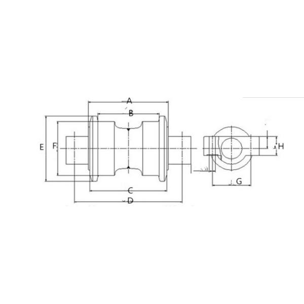 Track Roller PC200-8 Excavator Undercarriage Parts For Construction Machine
