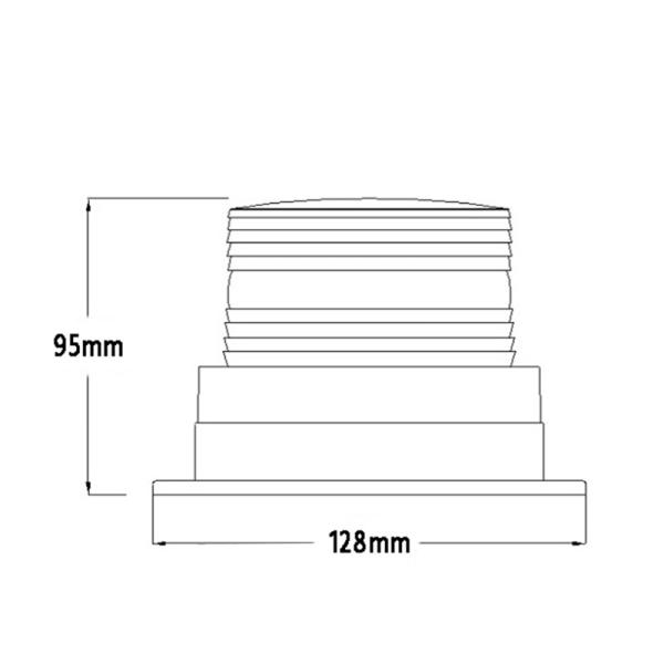 24V 5W 4×4 6500K LED Strobe Warning Lights ATV SUV UTV