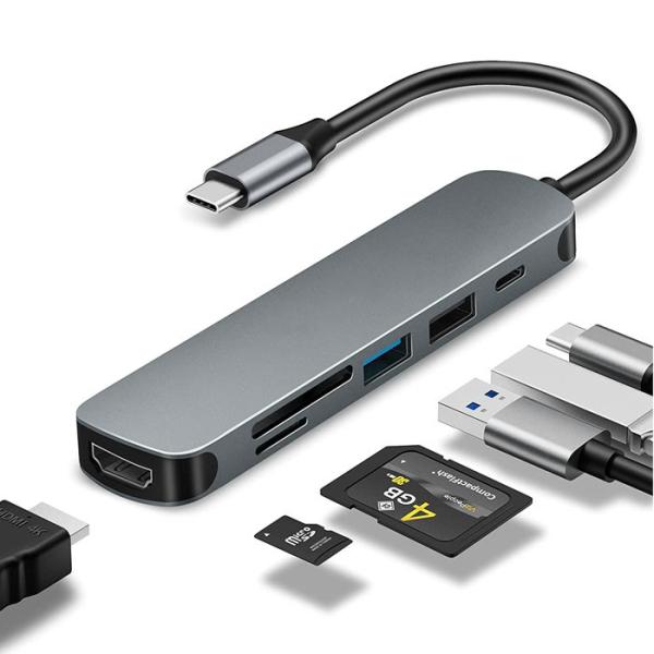 Quality USB C Hub HDMI Adapter 5Gbps With MicroSD TF Card Reader for sale