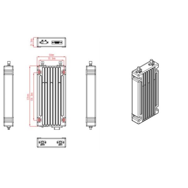 CD30NMT-J30J-V3 30-50KM Military Standard MIL-STD802 UAV Video Transmitter VTX Work At 2.4GHz 1.4GHz 800MHz For Drone