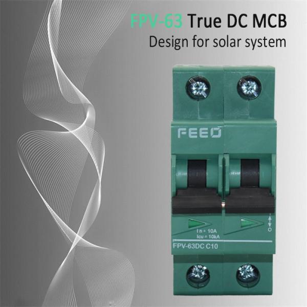 Solar System Mini FEEO DC MCB Breaker 1P 2P 3P 4 Pole 250V 550V 1000V