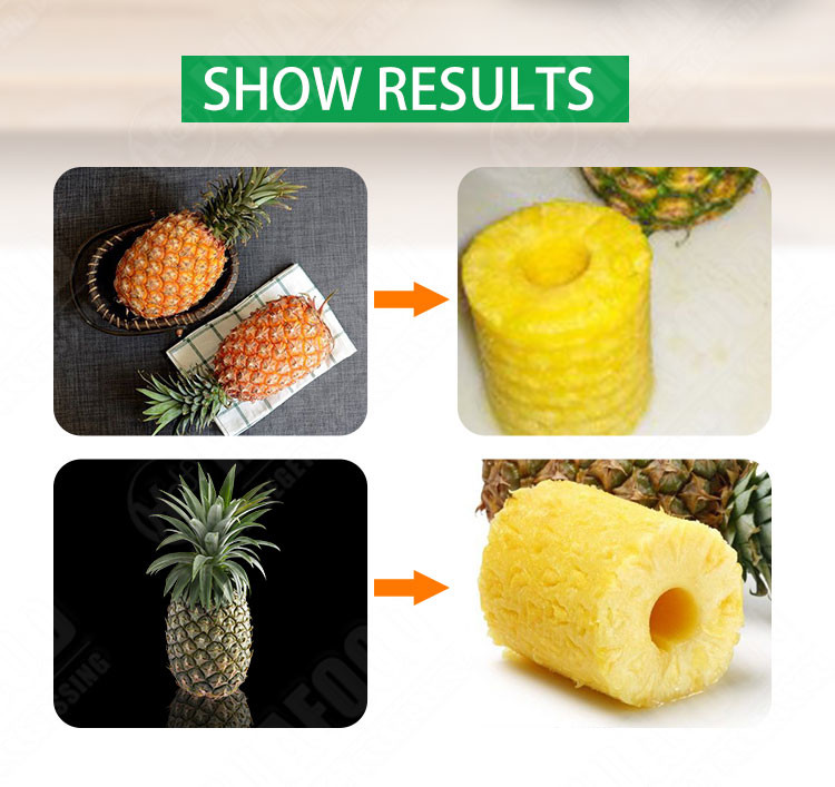 Pineapple Skin Peeler SUS304 Automatic Food Processing Machines