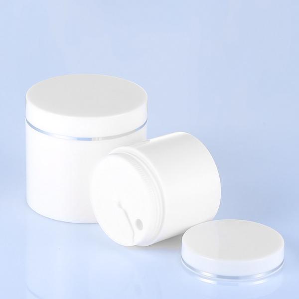 White Pet Cream Packaging Jar With Screw Top Lids 100g Capacity