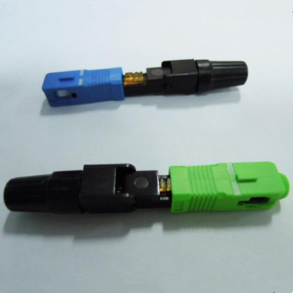 Quality Embedded Type Fiber Optic Connectors SC/APC SC/UPC , Optical Fiber Quick SM Connector for sale