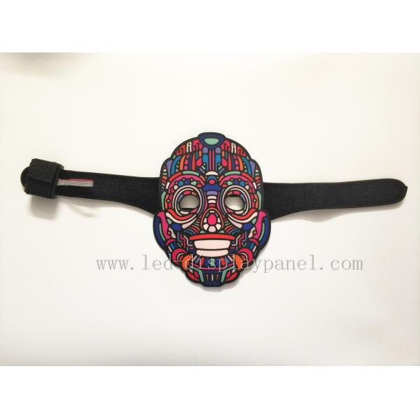 2019 New design Music- activated LED mask for festival Parties Light up Makeup Dance Mask special Christmas gift