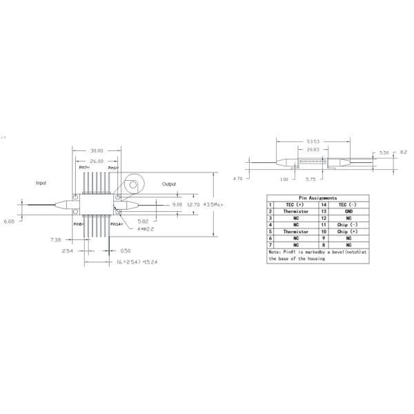 Janhoo 1550nm Polarization Maintaining Butterfly SOA Semiconductor Optical Amplifier
