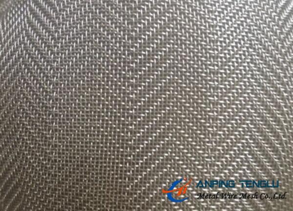 Quality AISI304 Herringbone Weave Wire Mesh, 8 to 100mesh, Used in the Dry Belt for sale
