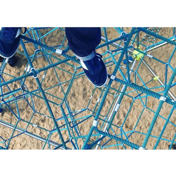 Playground Cross Metal Rope Connectors 16mm Aluminum For Climbing Cargo Net