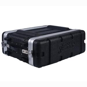 Black 3u Rack Flight Case ABS 12 Depth 19'' Width For Audio Amplifer