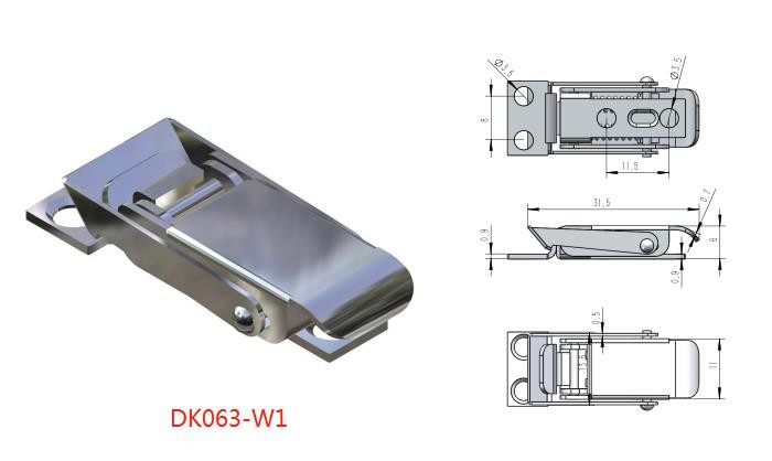 SPCC Small Spring Loaded Toggle Latch SUS304