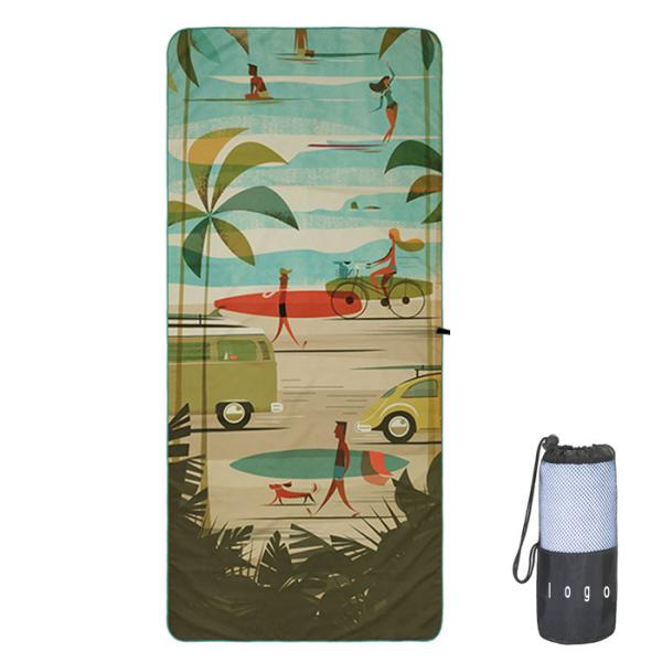Quality Summer Large Sublimation Quick Dry Microfiber Beach Towel With Logo Custom Print for sale