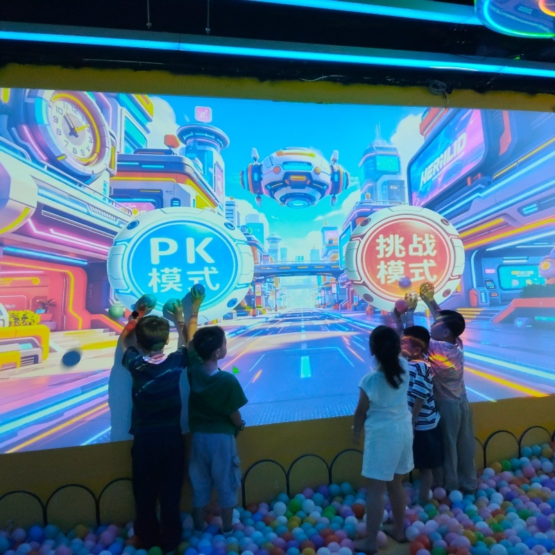 Fun Interactive Ball Throw Projection Game for Kids Indoor Soft Play Area