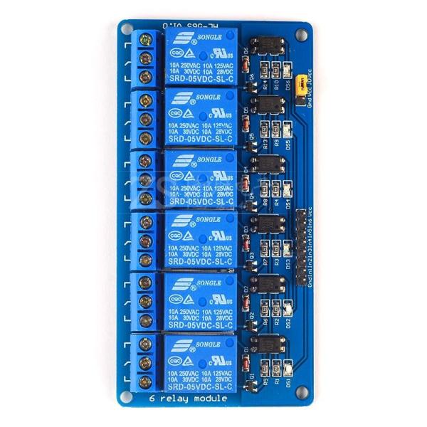 Quality lot 6 channel relay module 6-channel relay control board with optocoupler for sale