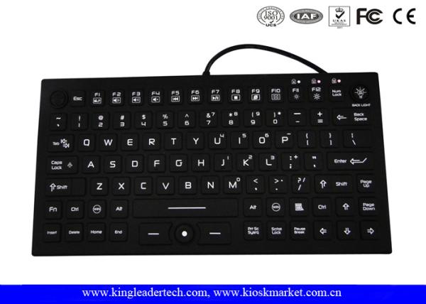 Quality IP68 Backlit Super Thin Washable Silicone Keyboard Built-in Mouse for sale
