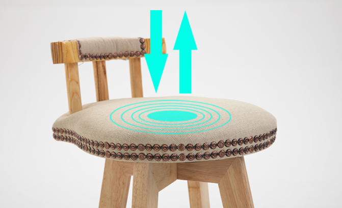 Solid Wood Frame Modern Nordic Bar Chair Stools with High Density Sponge and Fabric/Leather Seat
