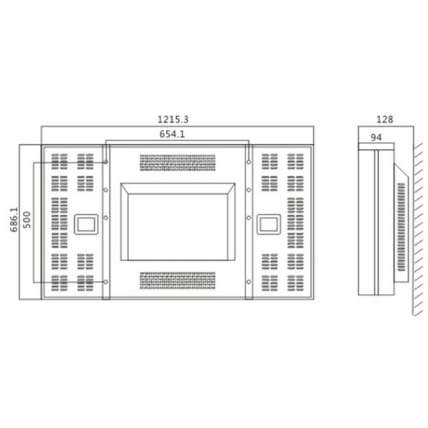 CCC 250W 55 Inch LCD Digital Signage Video Wall Ultra Narrow Bezel 1.8mm
