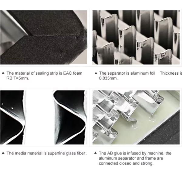 High Efficiency H13 H14 Air Conditioning Hepa Filter Wood Frame Deep Pleat