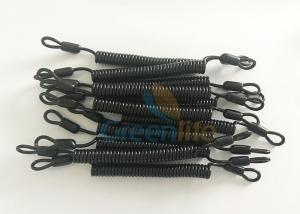 5CM Long Loop Ends Black Flexible Plastic Spring Tethers