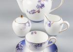 BSCI Lightweight Gold Rim Royal Bone China Tea Set