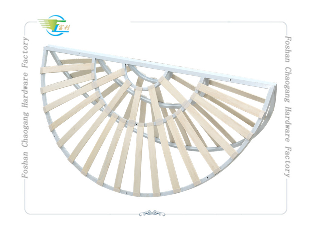 Round Shaped Folding Metal Slatted Bed Base For Mattress Support