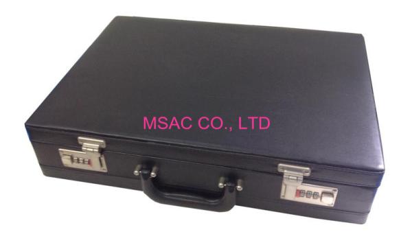 Quality Aluminum Leather Attache Case , Aluminium Laptop Briefcase With Lock for sale