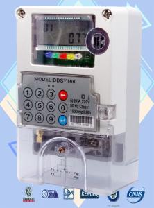 Buy cheap Limit Load Control Single Phase Watt Hour Meter IP54 Prepaid Electricity Meters product