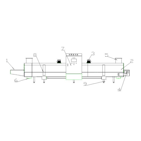 1000KG/H Blast Chiller Shock Mesh Belt Tunnel Freezer SUS304 1200KG/H