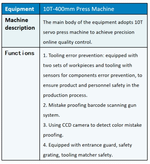 10ton 200mm Stroke Four Column Servo Press Machine Servo Machine Quality Monitoring