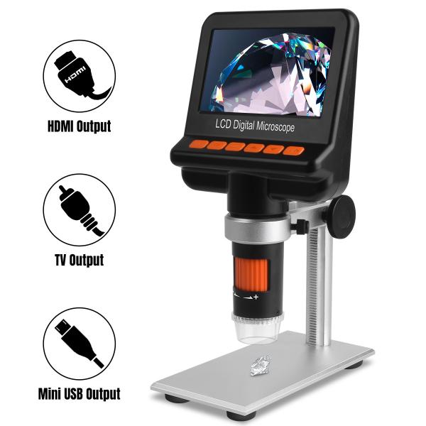 Quality 4.3 Inch LCD Digital Microscope With Monitor Polarizer 2592x1944 for sale