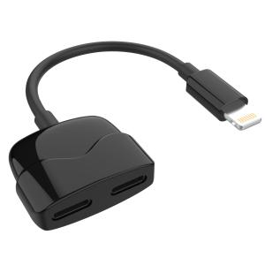 Buy cheap Dual 8 Pin Iphone 7 Phone Jack Adapter Audio Charge Call Volume Control product
