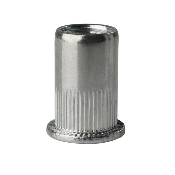 Quality Flat Head Rivets Nut With Vertical Grain ML08AL Zinc Plated Cold Heading Steel for sale