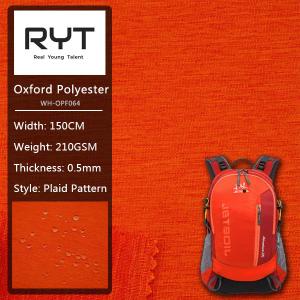 Buy cheap 100% Polyester Plaid Pattern Fabric With Fashionable Colour For Professional Outdoor Product And Bags product