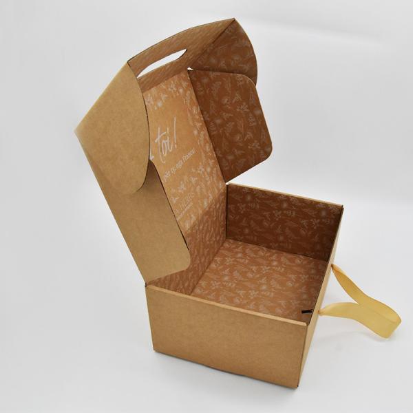 White Kraft Corrugated Mailer Boxes Artpaper Collapsible Shoe Box With Carry Handle
