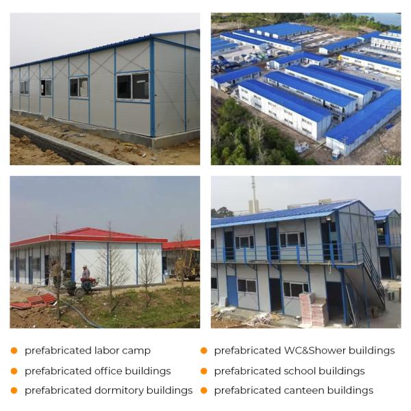 Blue White Light Steel Structure Frame Prefabricated Modular Beach House