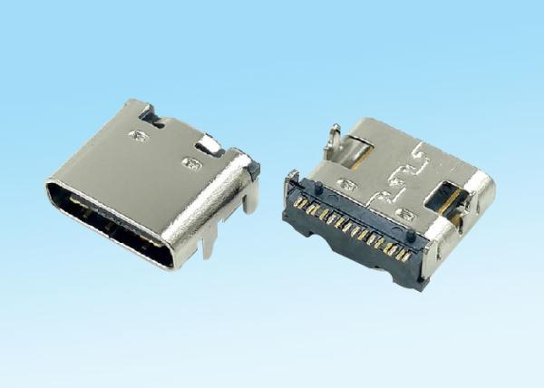 Quality Type C Mini USB Connector 16 Pin 10000 Cycles Durability For USB Wall Charger for sale