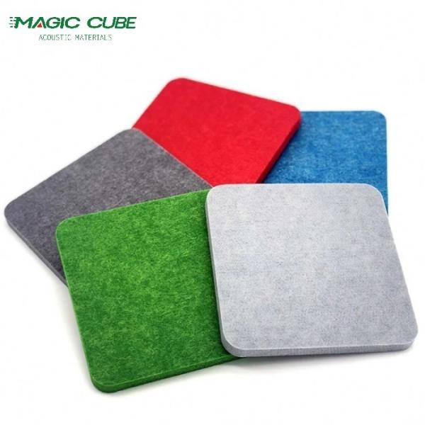 Quality Plain Rectangle Polyester Fiber Acoustic Panel With Straight Edge for sale