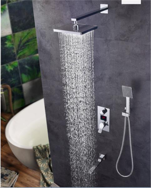 Quality Digital Display Shower Head And Faucet , 8.5*10.5cm Size Shower Head And Handle Set for sale