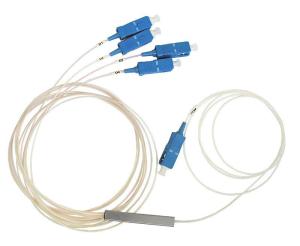 China 1x4 PLC Splitter SC APC UPC Mini Steel Tube 900um Fiber Optic PLC Splitter on sale