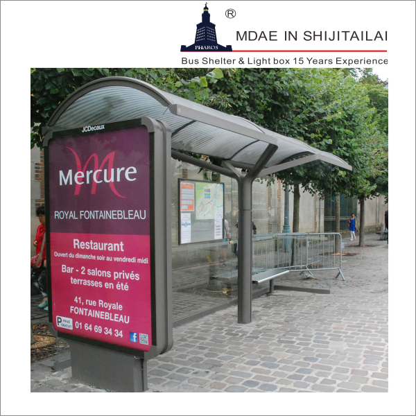 Mobile Charging W1500mm HDG Frame Digital Bus Shelters