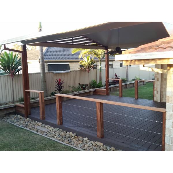 2.9M Recycled Hollow Core Composite Decking 150x25 Mm Plastic Wood Patio Deck
