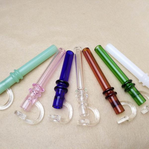Durable Colorful Pyrex Glass Hand Pipe For Oil 2mm Thickness Lightweight