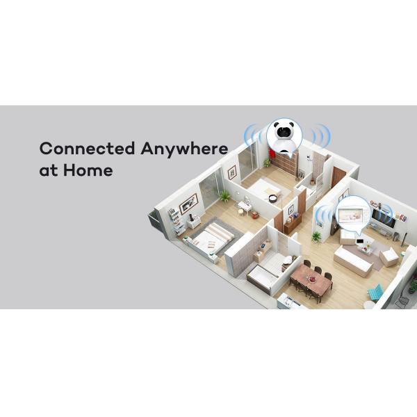 5.5 Inch 1080P Wireless Baby Monitor with Pan Tilt Night Vision