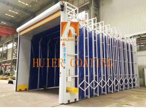 Advanced Electrostatic Painting Line With Oil Curtain Circulation Purification System For Engineering Machinery