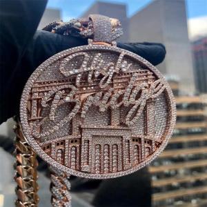 China 8 Inches Hip Hop Jewelry Mens Letter Pendant Iced Out Hip Hop Chains For Mens on sale