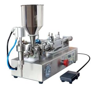 Semi Automatic Piston Filling Machine For Cosmetics Perfume Paste Jam Sauce Viscous Liquid