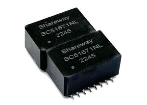 Buy cheap PM-DB2750 Dual Core Single Ratio Surface Mount Isolation Transformers product