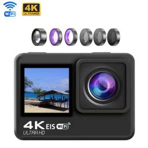 China Underwater Waterproof 4k Action Camera With Touch Screen EIS View Angle Adjustable on sale
