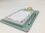 Customized Sticky Memo Notepad / Green Sticky Notes With Pen Stationery Set